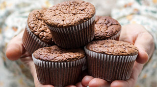 Svampede chokolademuffins
