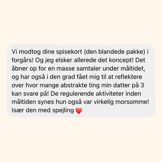 SPISEKORT: Glad med til bords (aktivitets & samtalekort)