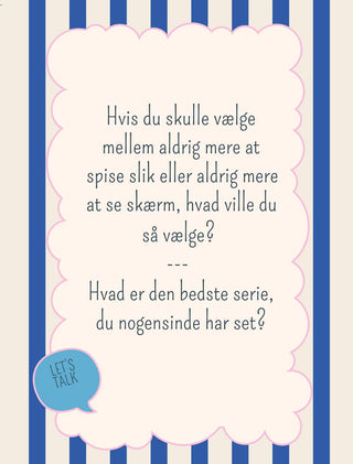 SPISEKORT: T(W)EEN TALK